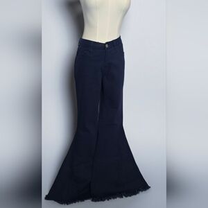 Hope Horizon Blue Super Bell Bottom Jeans Women’s Size Small Frayed Hem NWT